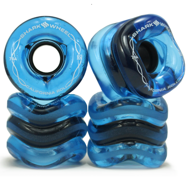 Shark California Roll Wheels Translucent Blue 60mm 78a