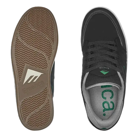 Emerica Heritic Skate Shoes Black Tan