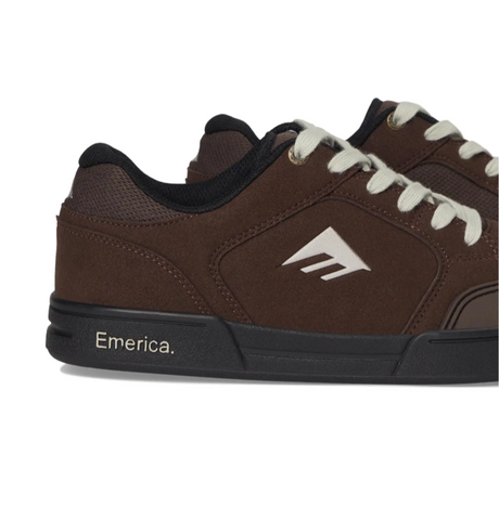 Emerica Heritic Skate Shoes Brown Black Tan