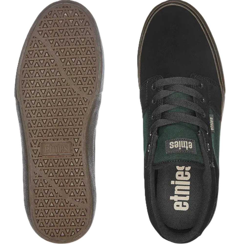 Etnies Barge LS Core Skate Shoes Black Brown Green