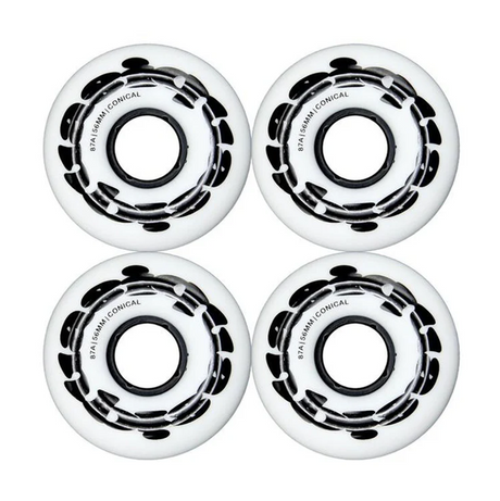 Quasi Stoner Conical Wheels White Black 56/87a