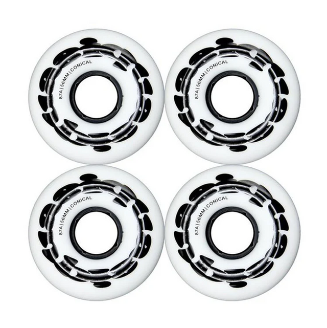 Quasi Stoner Conical Wheels White Black 56/87a