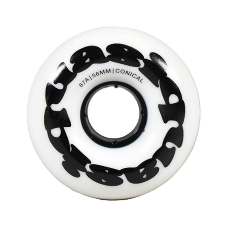Quasi Stoner Conical Wheels White Black 56/87a