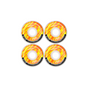 Quasi Protothane Conical Wheels Natural Orange Yellow 53/83b