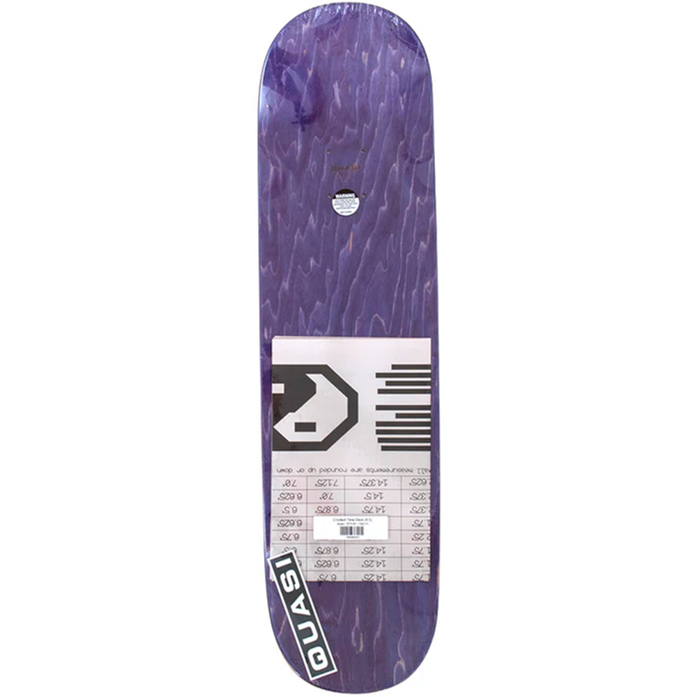 Quasi Crockett Time is Skateboard Deck White Black Blue 8.5x14.5WB