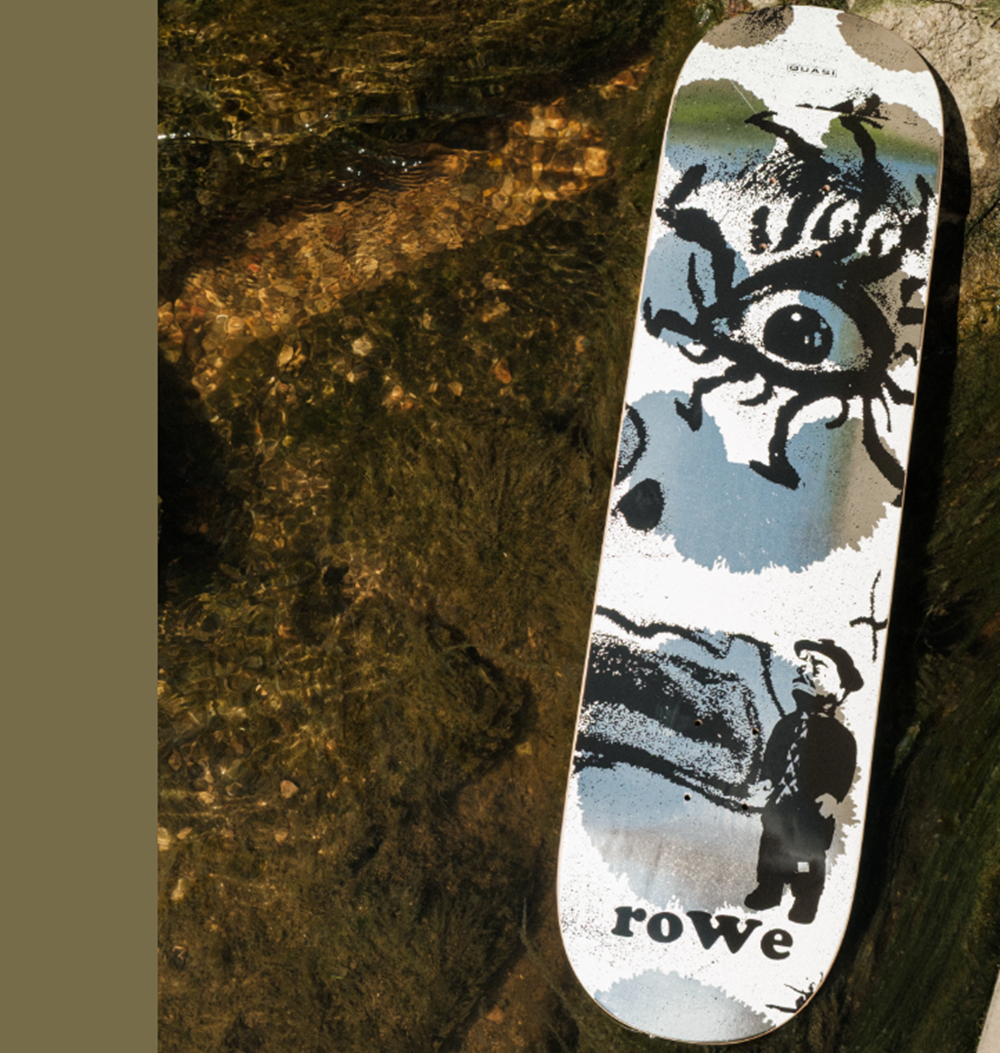 Quasi Rowe Knocker Skateboard Deck Silver Grey 8.5x14.25WB
