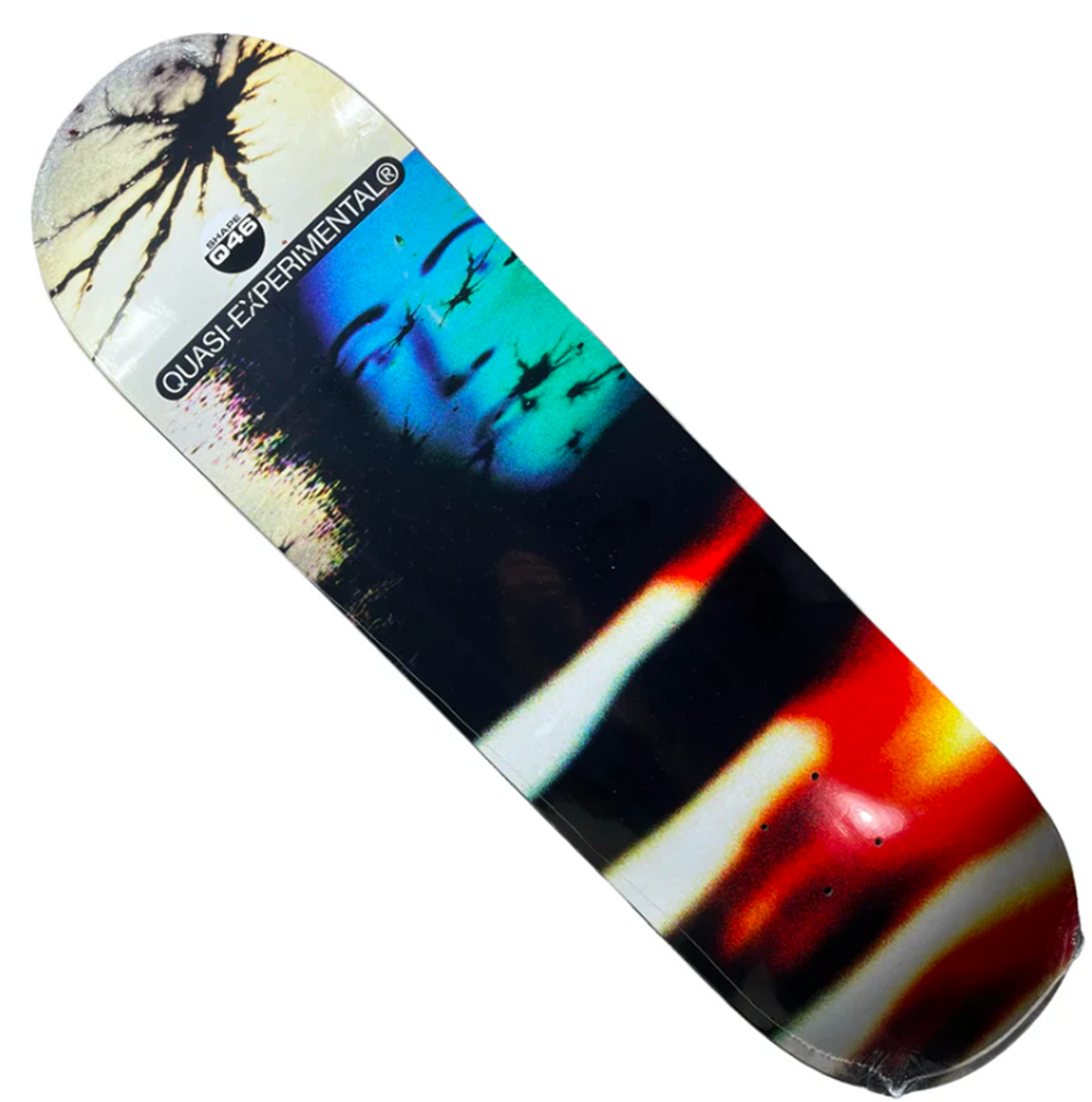 Quasi Altered States Skateboard Deck White Black Blue 8.0x14WB