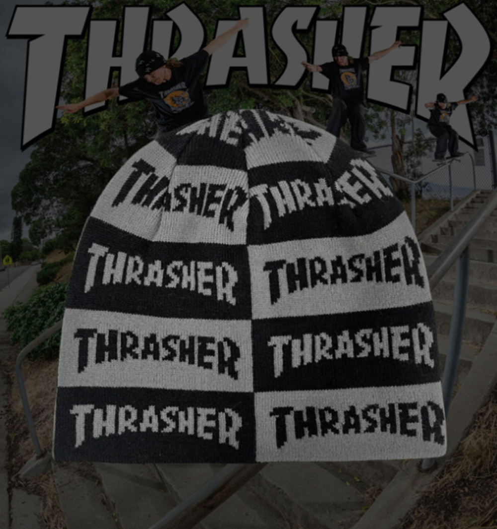 Thrasher Checkered Skully BlackGrey Onesize