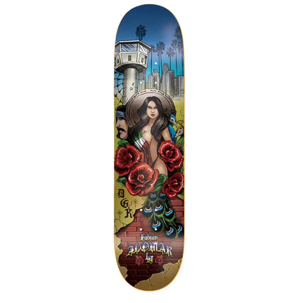DGK Alomar Street Soldier Skateboard Deck Multi 8.25x14.3WB