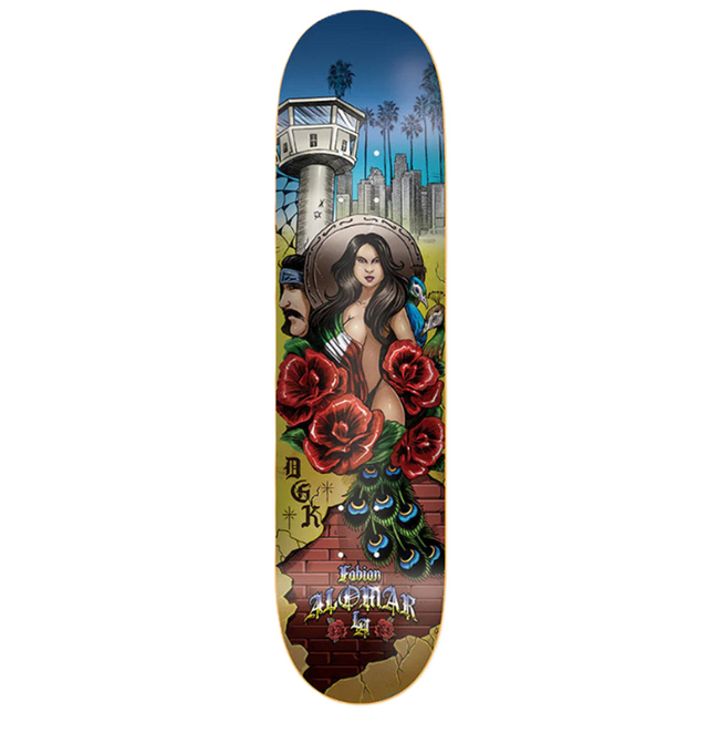 DGK Alomar Street Soldier Skateboard Deck Multi 8.25x14.3WB