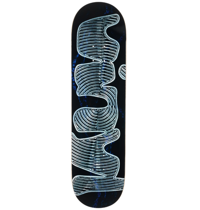 Vinyl Spiral Marble Skateboard Deck Blue 8.25x14.1WB