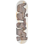 Vinyl Spiral Marble Skateboard Deck White 8.5x14.5WB