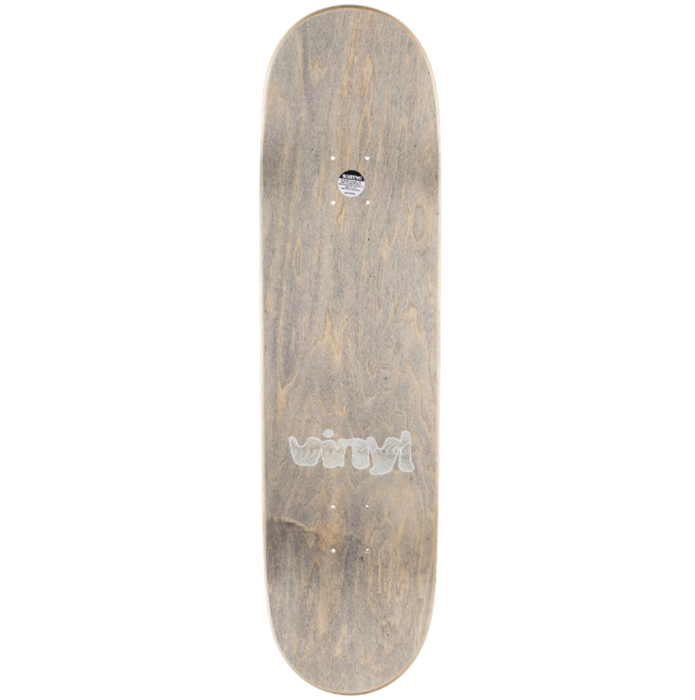 Vinyl Spiral Marble Skateboard Deck White 8.5x14.5WB