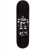 Vinyl Robot Marble Skateboard Deck Black White 8.38x14.25WB