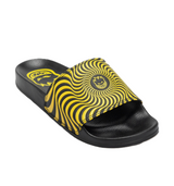 Spitfire Bighead Swirl Slides Black Yellow 10