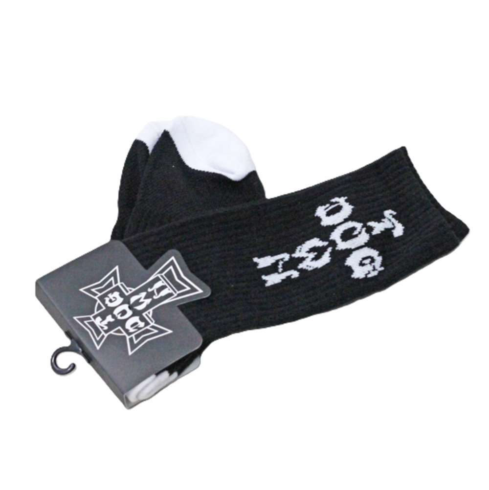 Dogtown Cross Letter Crew Socks Black Onesize