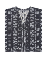 Sand Cloud Adobe Mudcloth Cover Up Black One Size