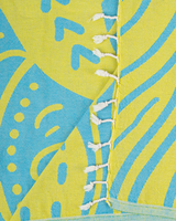 Sand Cloud Discovery Tiger Shark Towel Blue Yellow Large