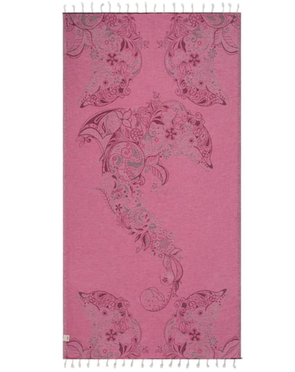 Sand Cloud Floral Dolphins Towel Fig Regular
