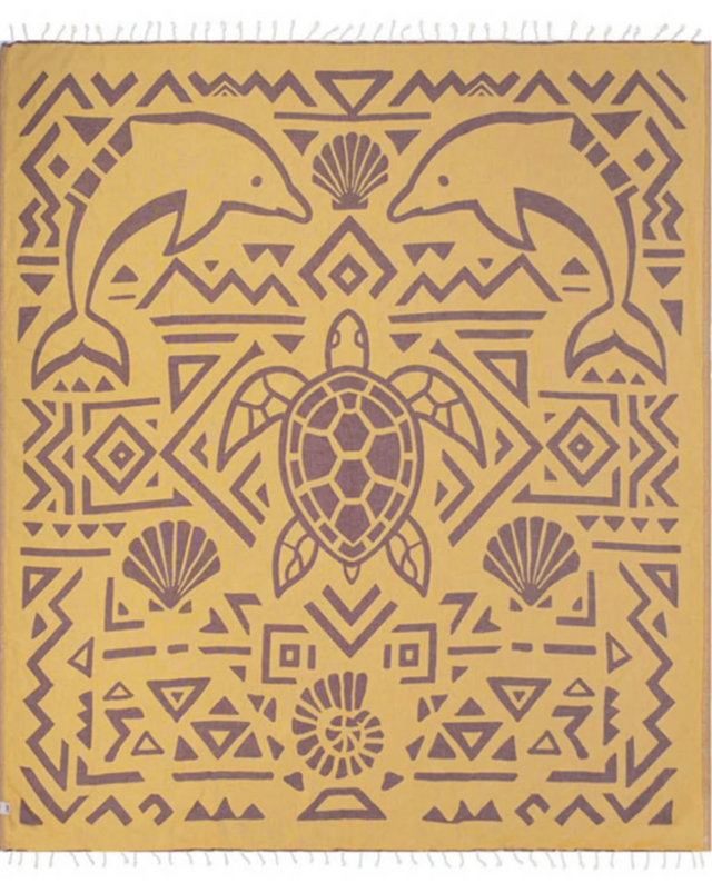 Sand Cloud Ocean Maze Towel Brown XLarge
