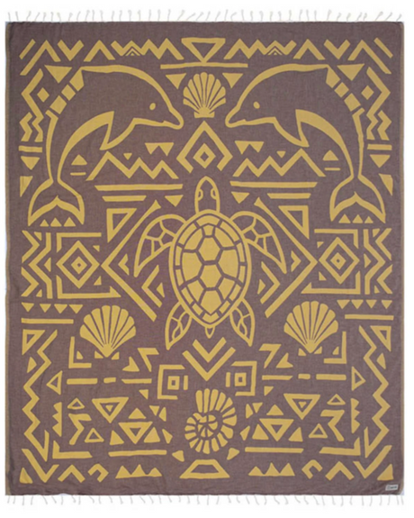 Sand Cloud Ocean Maze Towel Brown XLarge