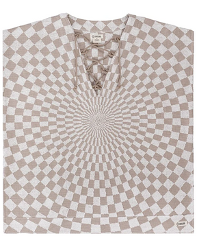 Sand Cloud Checkster Cover Up Warm Taupe Onesize
