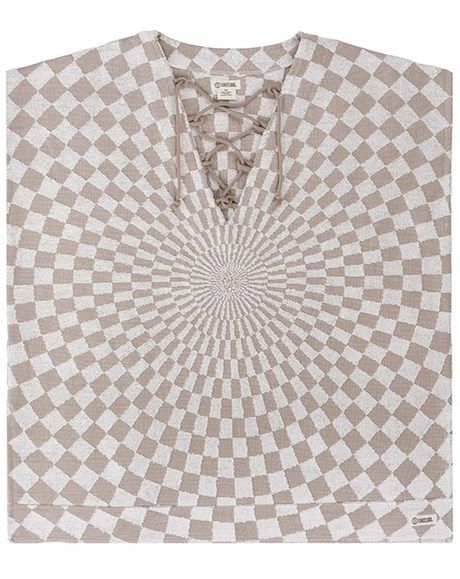 Sand Cloud Checkster Cover Up Warm Taupe Onesize