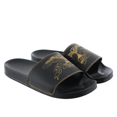 Anti Hero Basic Eagle Slides Black Gold 12
