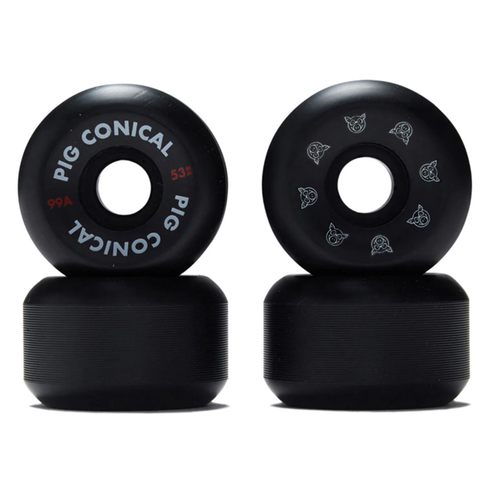 Pig Conical Wheels Set Black 55/99a