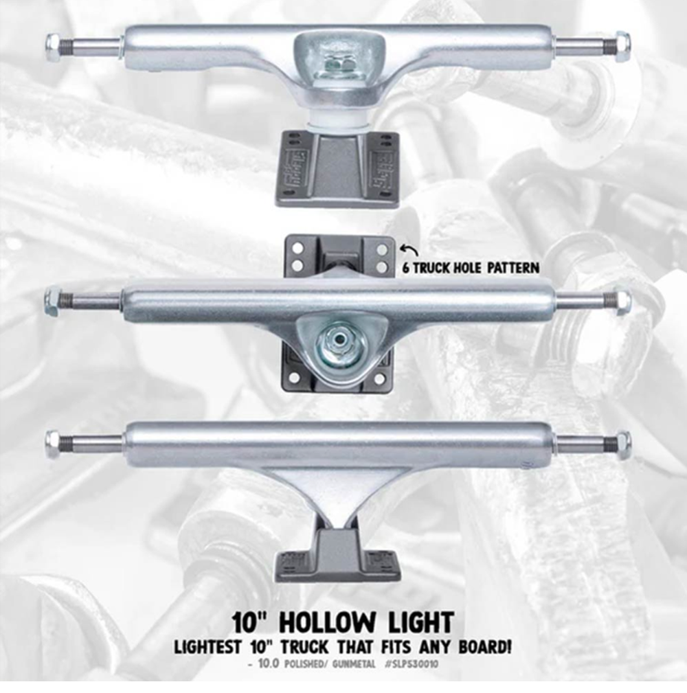 Slappy Classic Hollow ST1 Trucks Polished Gunmetal 10.0 Set