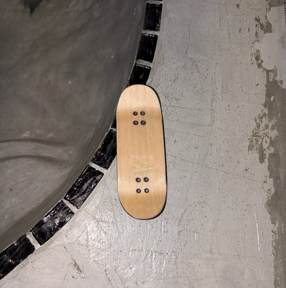 RYSE Block Logo Fingerboard Deck Natural Black 34mm OG Asgard