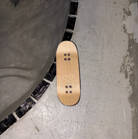 RYSE Block Logo Fingerboard Deck Natural Black 34mm OG Asgard