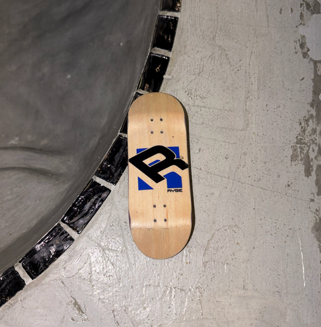 RYSE Block Logo Fingerboard Deck Natural Black 34mm OG Asgard