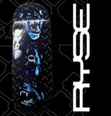 RYSE Where My Dogs At Fingerboard Deck Black Blue 32mm OG Midgard