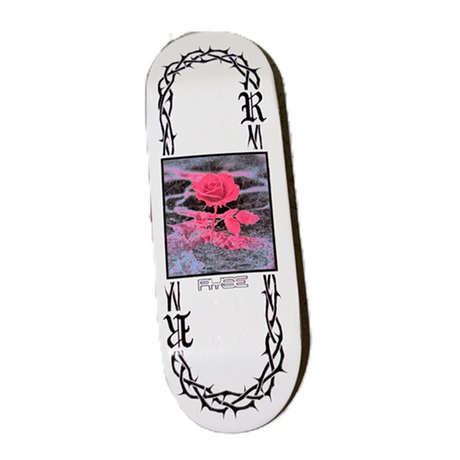 RYSE Concrete Rose Fingerboard Deck White 32mm OG Asgard