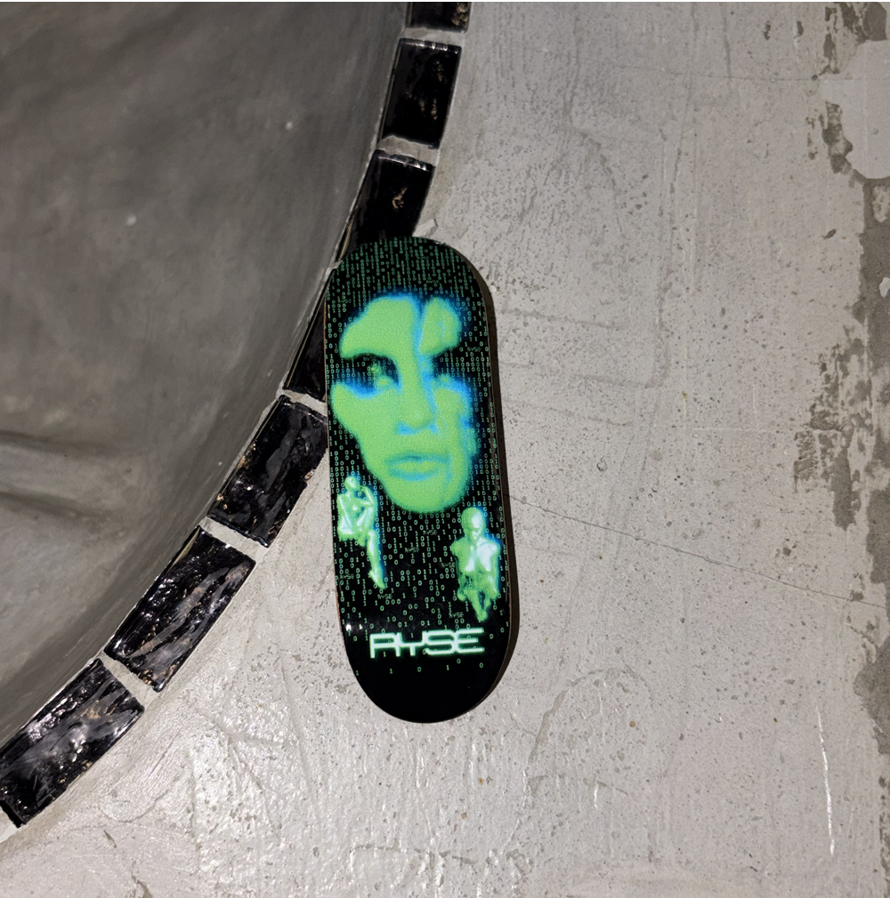 RYSE Simulated Reality Fingerboard Deck Black Green 32mm OG Asgard