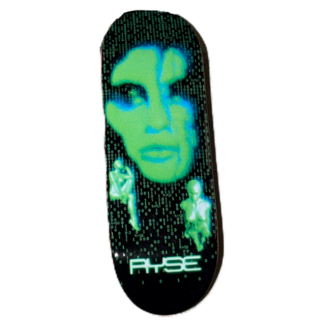 RYSE Simulated Reality Fingerboard Deck Black Green 32mm OG Asgard