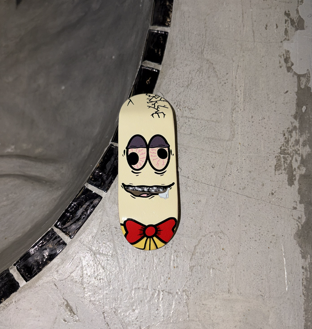 RYSE Humpty Iced Out Fingerboard Deck Yellow 34mm OG Midgard