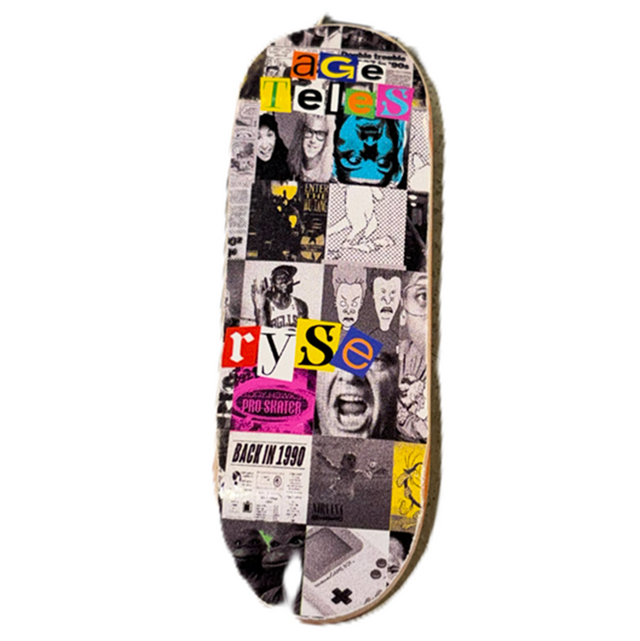 RYSE Age 90s Baby Pro Fingerboard Deck Black White 32mm OG Asgard