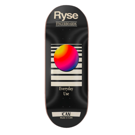 RYSE Broadcast Fingerboard Deck Black 34mm OG Asgard