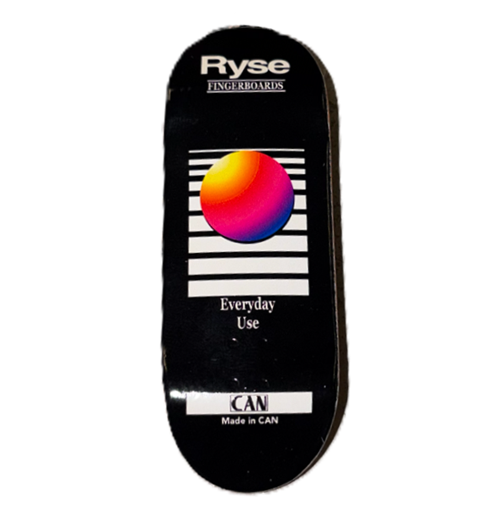 RYSE Broadcast Fingerboard Deck Black 34mm OG Midgard
