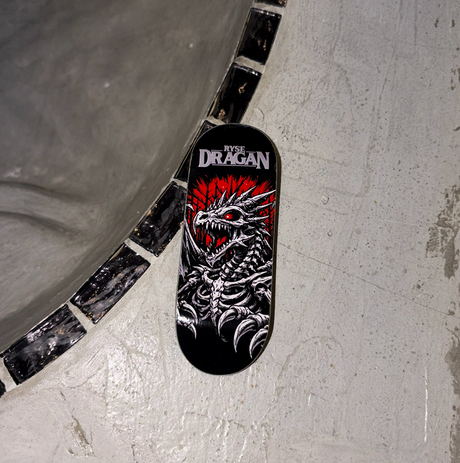 RYSE Of Dragan Fingerboard Deck Black Red 34mm OG Midgard