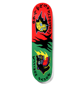 Baker Zorilla Scenario Skateboard Deck Green Red 8.25x14.25wb