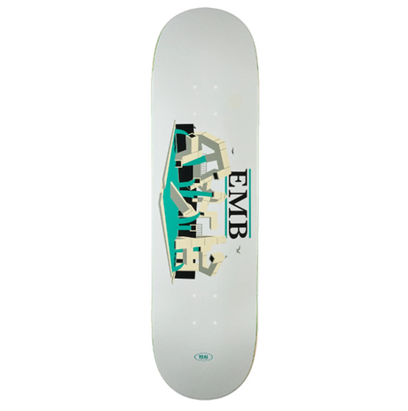 Real EMB Skateboard Deck White 8.5x14.25wb