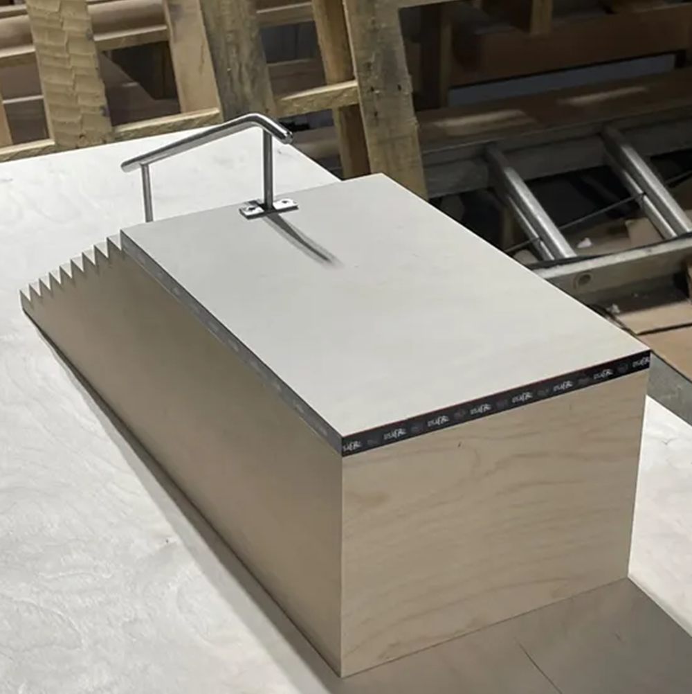 USAFBL 10 Stair and Rail Combo Fingerboard Ramp Natural 21x8x6