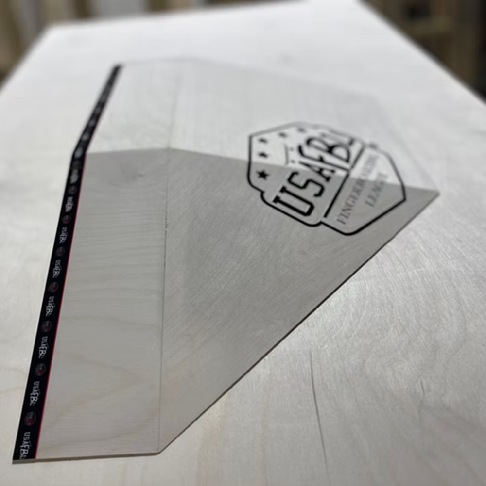 USAFBL Pyramid and Rail Combo Fingerboard Ramp Natural 25x12x6