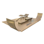 ALUMINUM WELD FINGERBOARD PARK SILVER 18x30