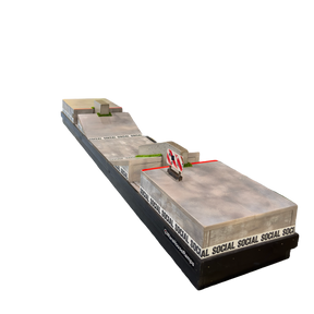 WAREHOUSE RAMPS Long Gap Fingerboard Park Black Grey 1x5