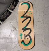 223 Vertical Fingerboard Deck Green 32.5x99 High Flat