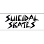 Suicidal Skates Logo Sticker White Black 6.5"